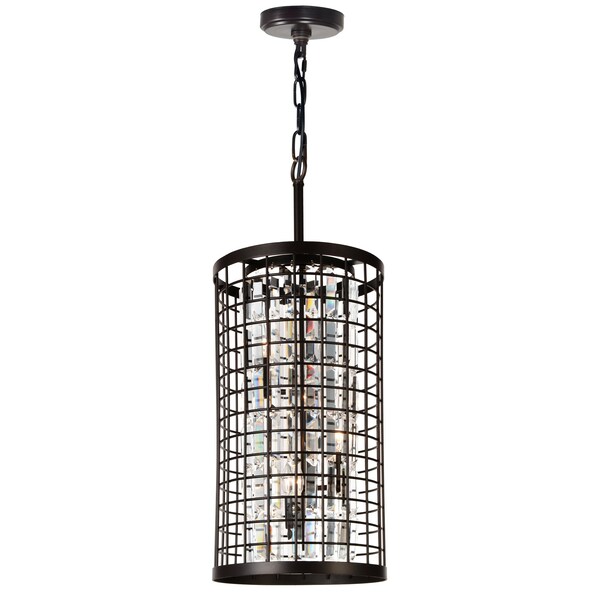 Cwi Lighting Meghna 4 Light Up Chandelier With Brown Finish 9697P11-4-192 - main